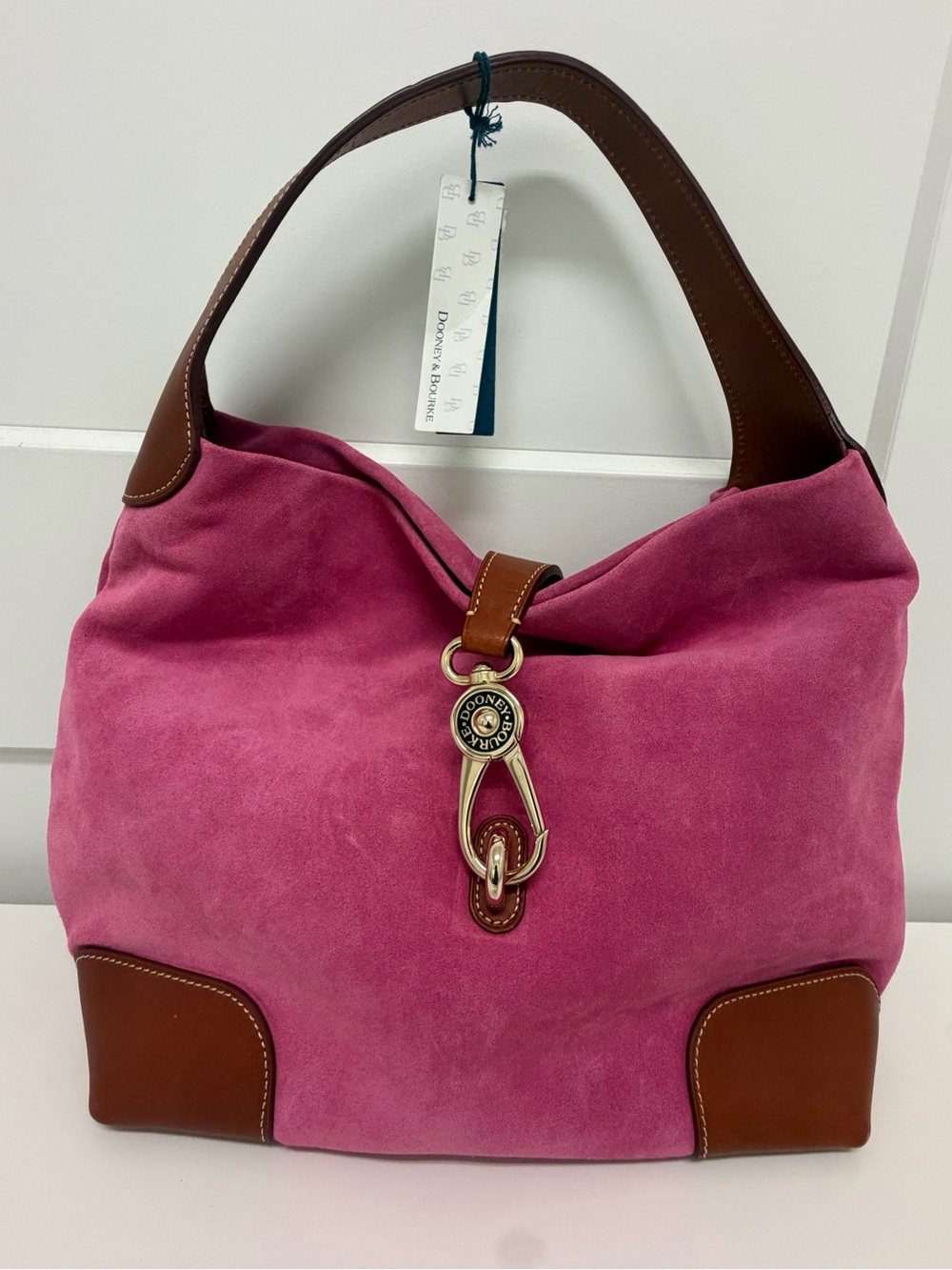 Dooney & Bourke Pebble Grain Logo Lock Shoulder Bag